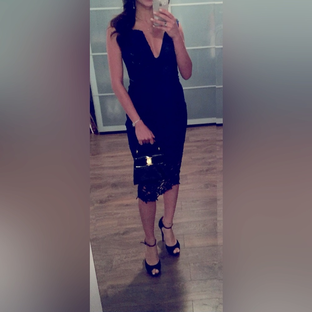 Beautiful sensual laced Grace & Hart Midnight Blue Dress